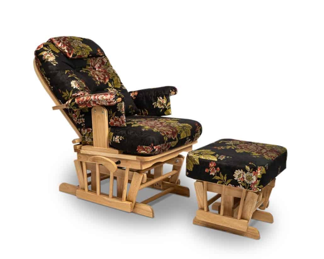 Relaxsesser mit Hocker, Glider Sessel ,Schwingsessel, Schaukelsessel mit Hocker, Series ONE